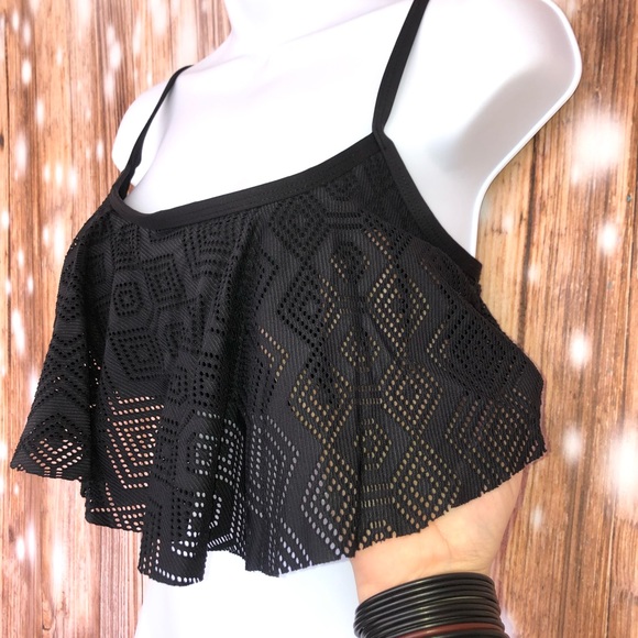 Apt. 9 Black Crochet Design Bikini Top - Picture 3 of 8